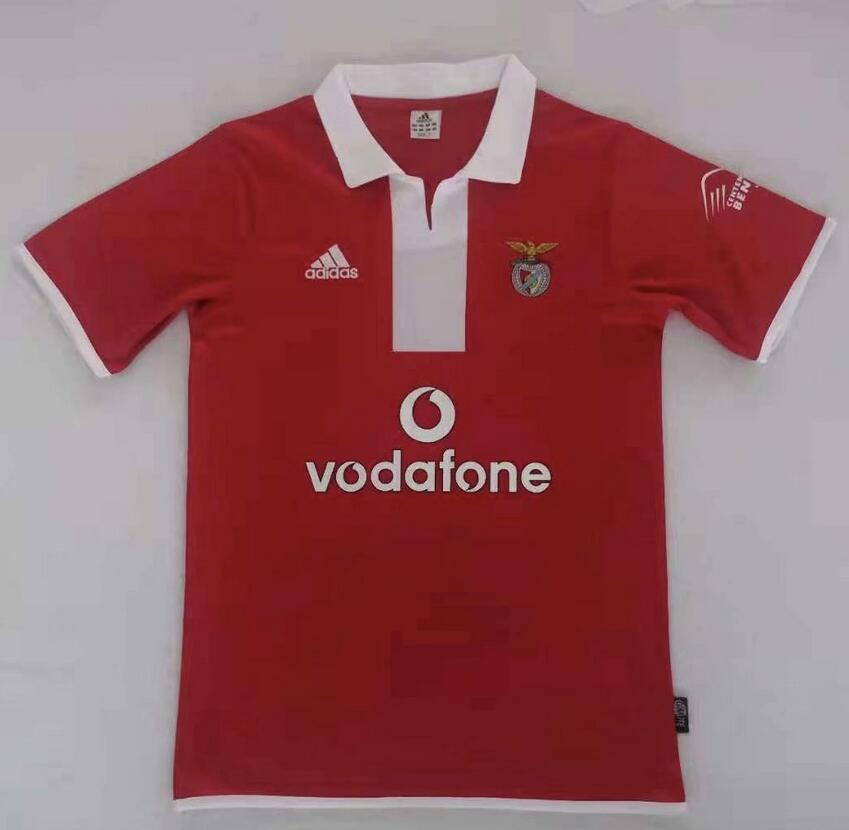 2004-05 Benfica Retro Home Kit Soccer Jersey